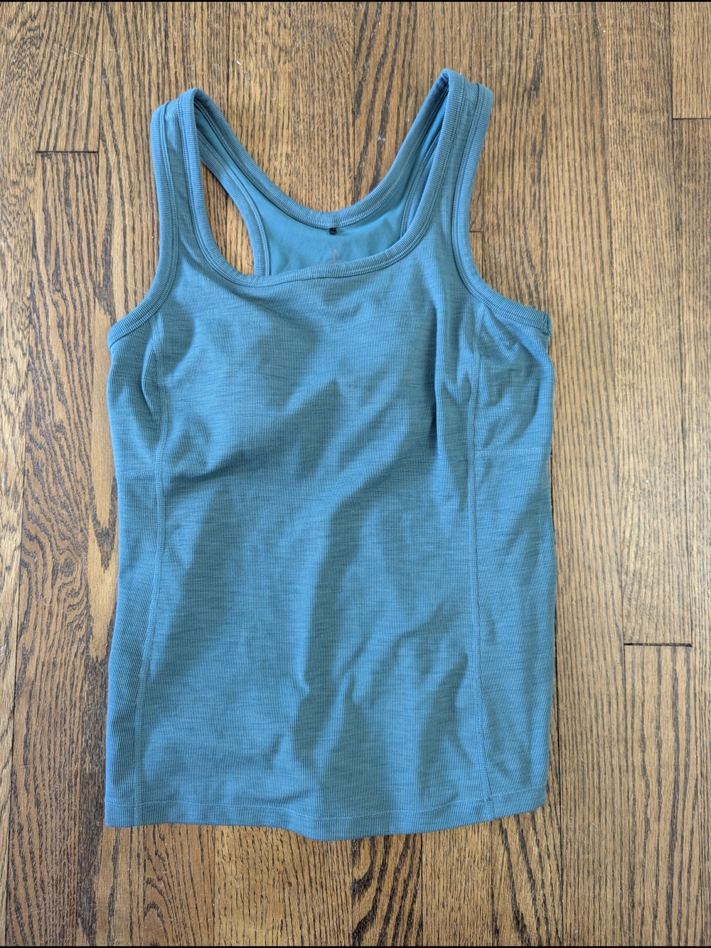 PrAna Women's Ribbed Racerback Tank Top in Teal Blue